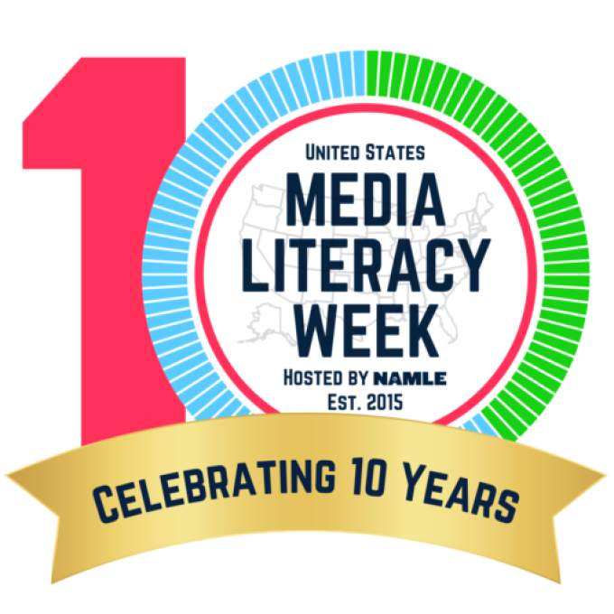 Media Literacy Week "Celebrating 10 Years" Logo