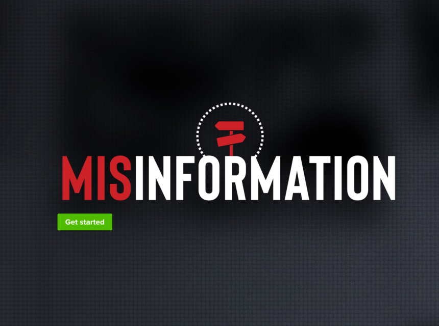 Title slide for Misinformation course